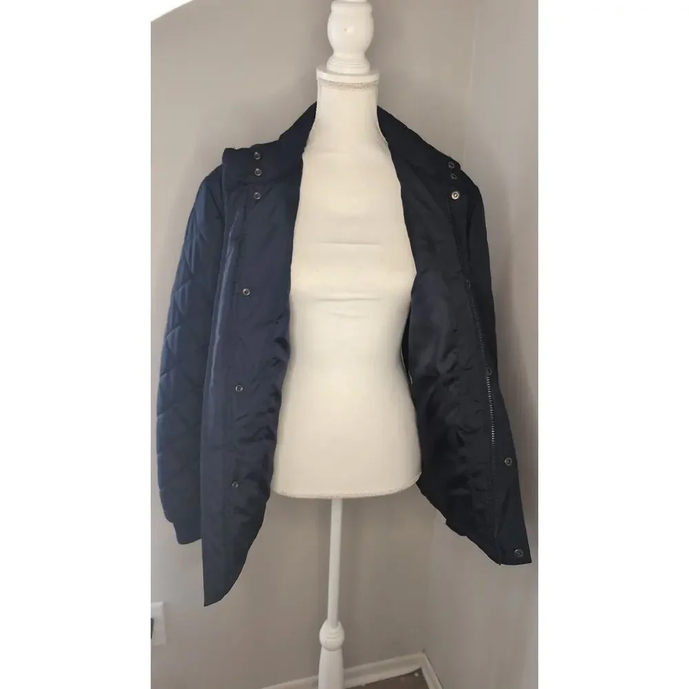 Banana Republic Mens Medium Quilted Jacket Navy Preppy Lightweight - Picture 6 of 9